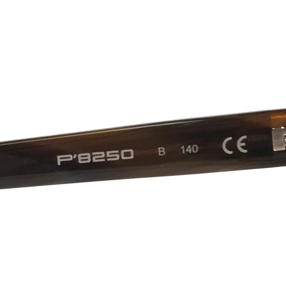 Porsche Design Eyeglasses Frames P8250 B Yellow Amber Brown Horn 55-19-140